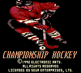Championship Hockey screenshot 3 for Sega Game Gear